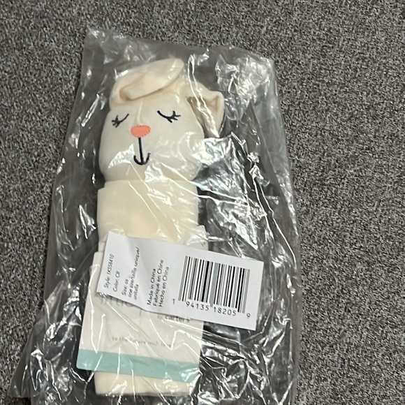 Baby Organic Cotton Muslin Bunny Lovey Security Blanket Carter's Little Planet - Picture 4 of 4